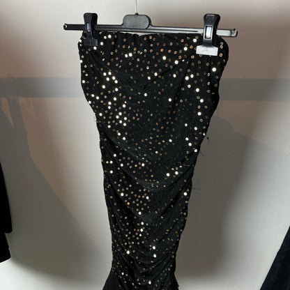 Enzo deadstock black sequin dress - S/M