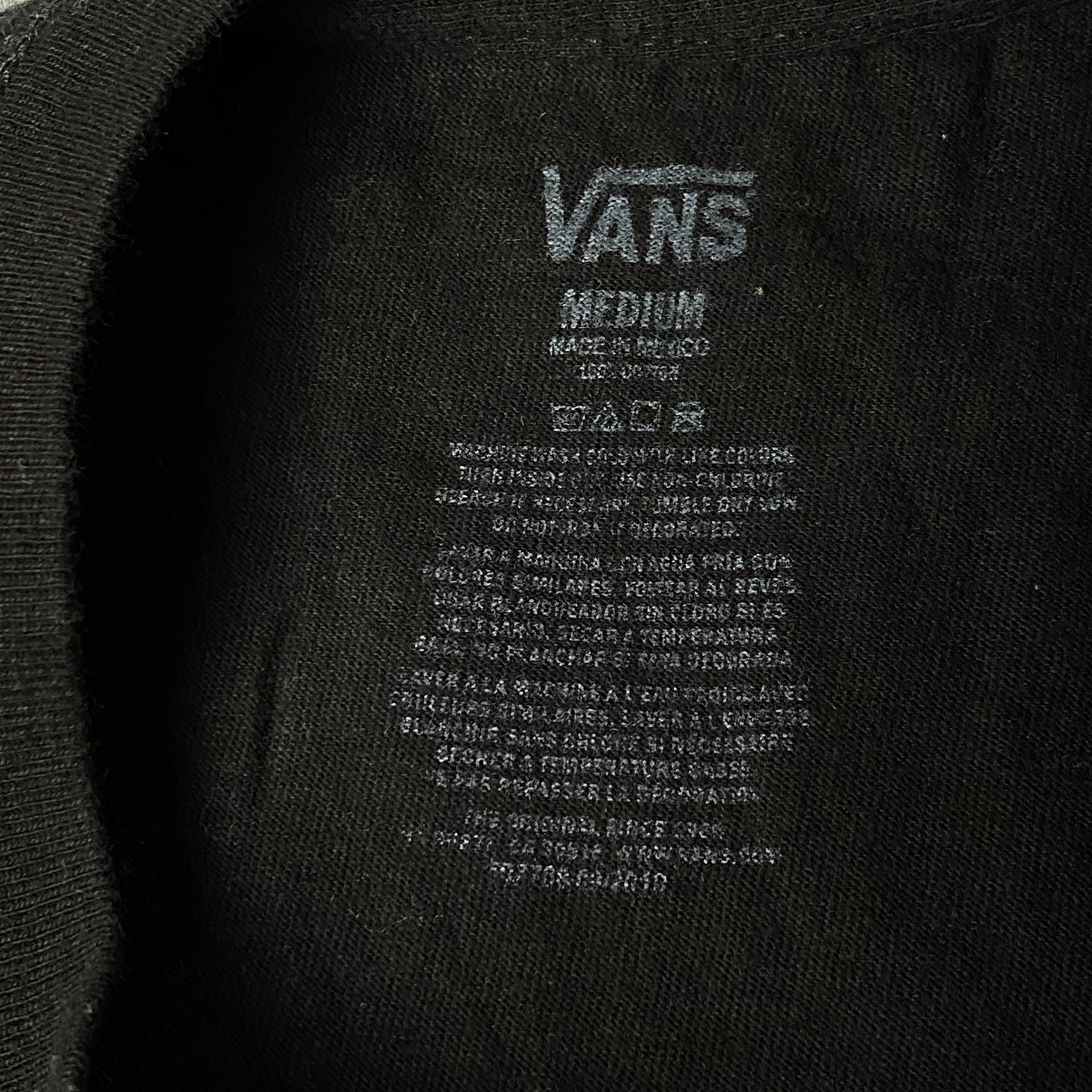 Vans logo black t-shirt size M