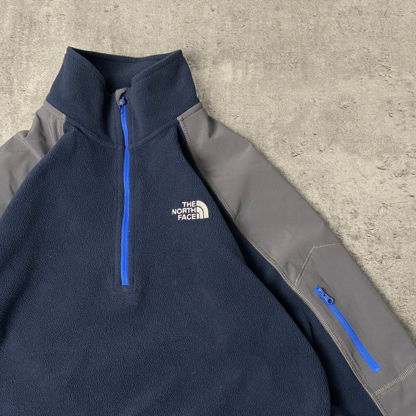 The North Face navy grey fleece - S