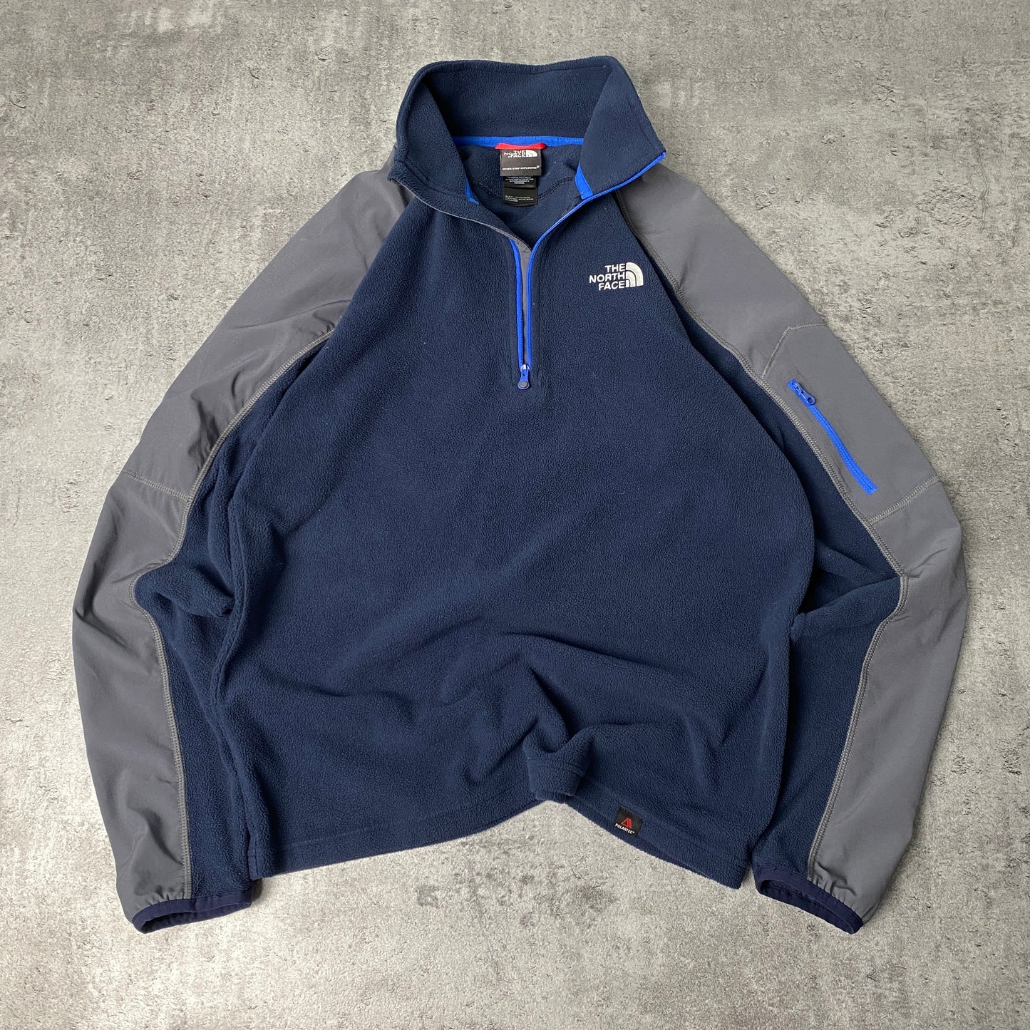 The North Face navy grey fleece - S