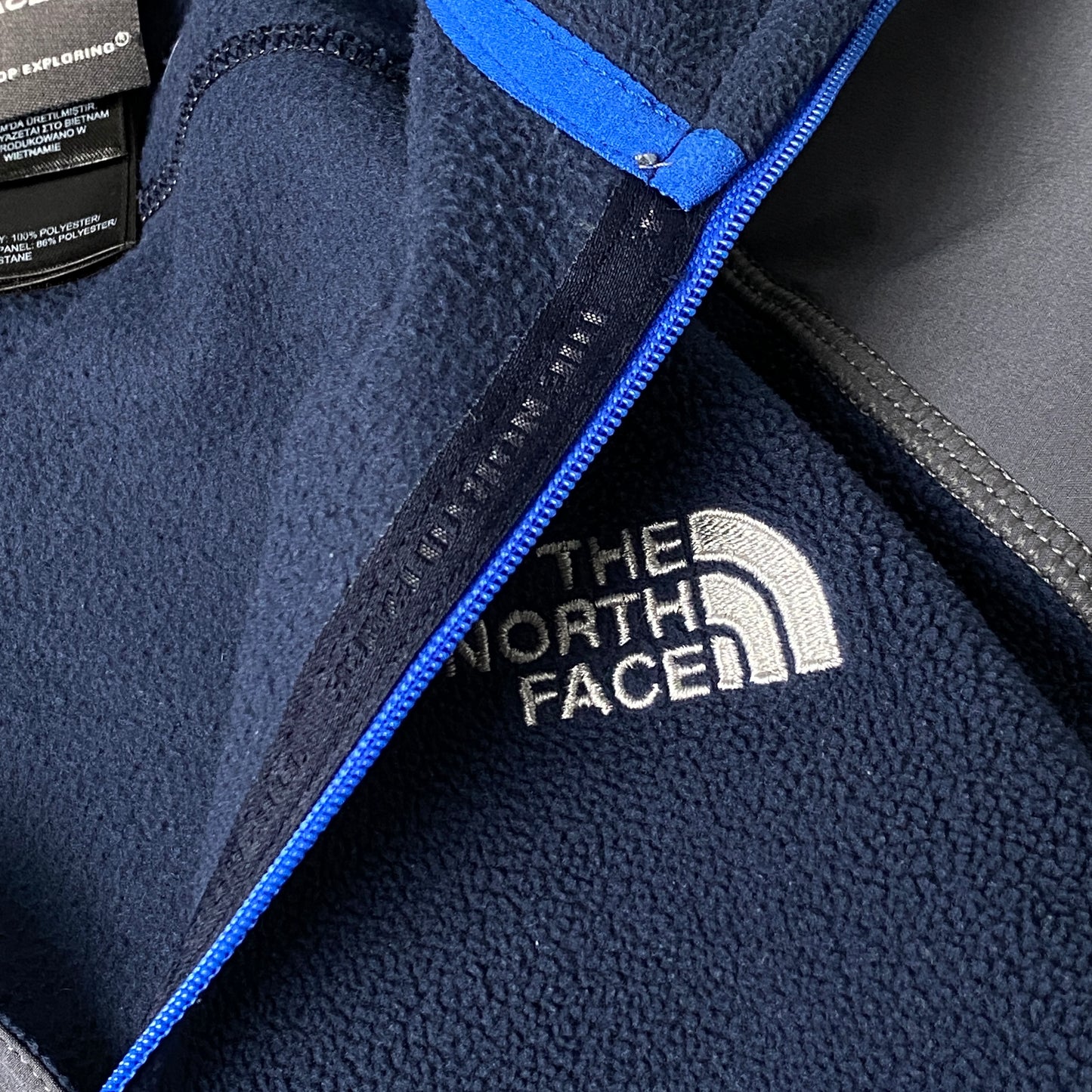 The North Face navy grey fleece - S