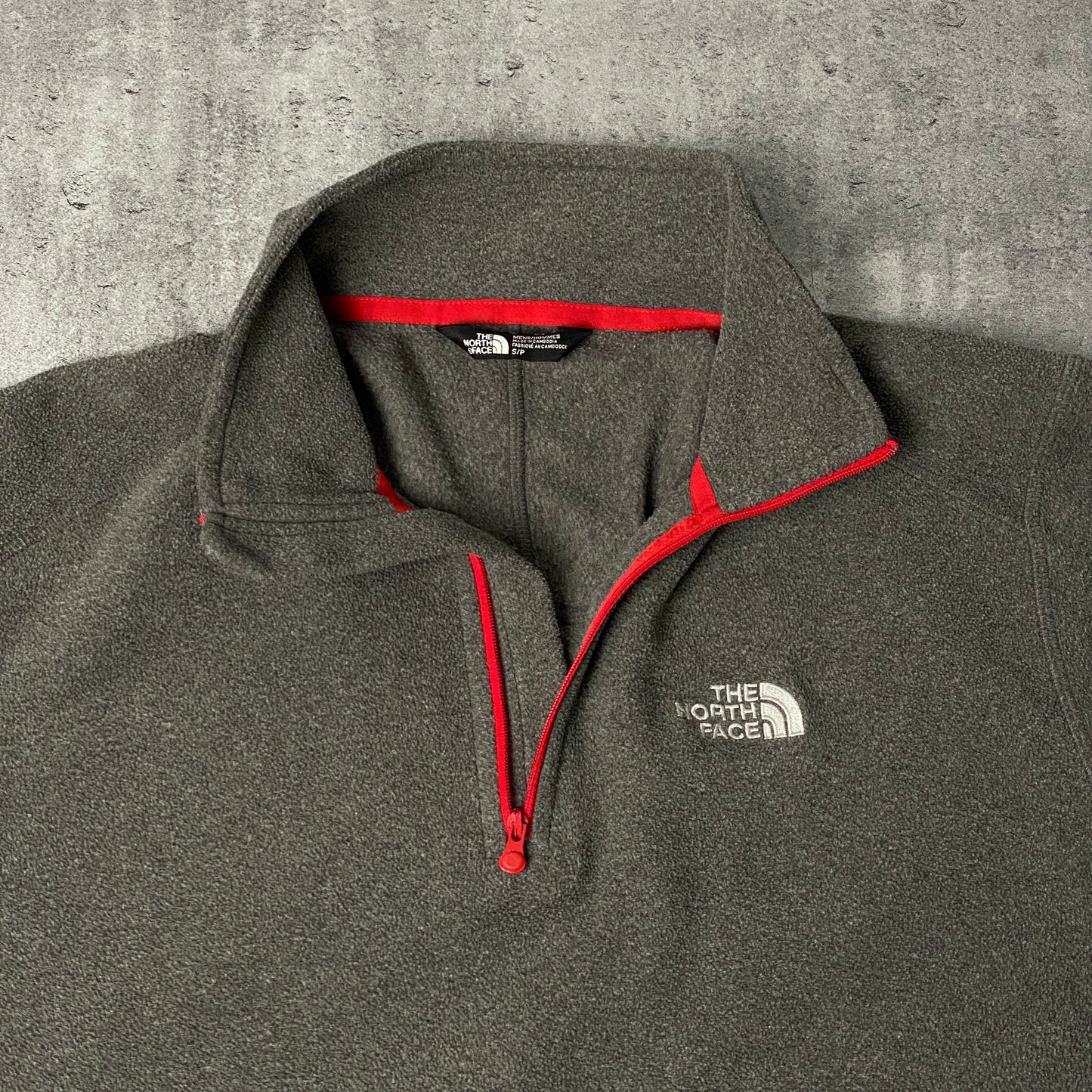 The North Face polartec grey fleece - S