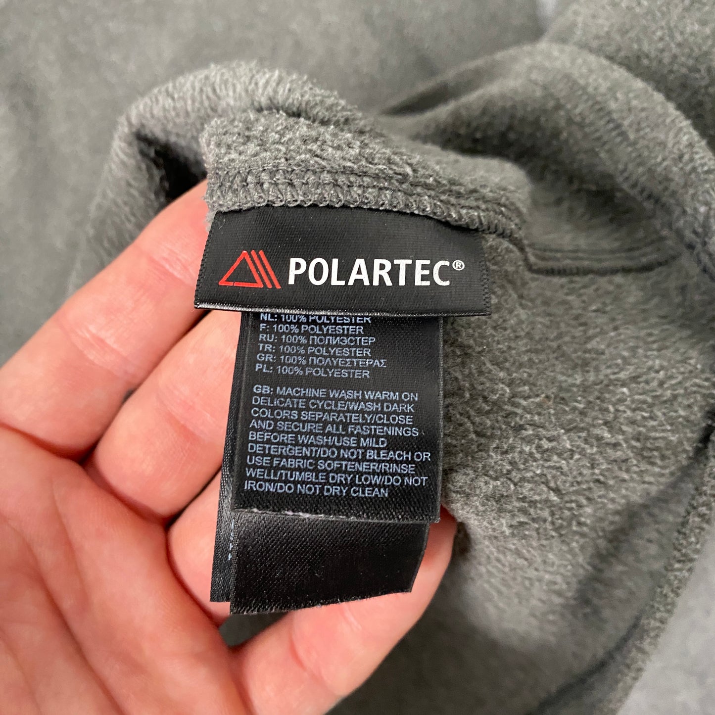 The North Face polartec grey fleece - S