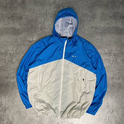 Oakley blue white windbreaker jacket - XXL