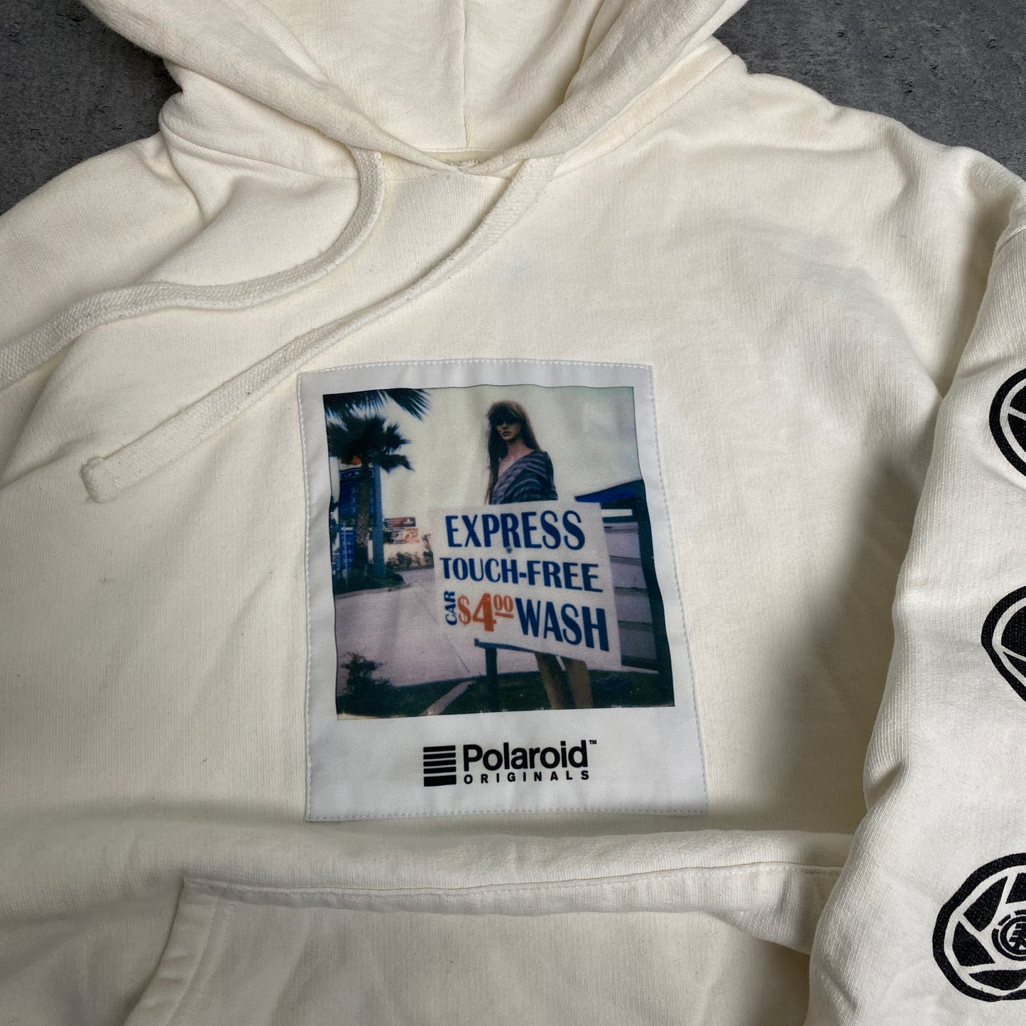 Element x Polaroid white hoodie - xs/s