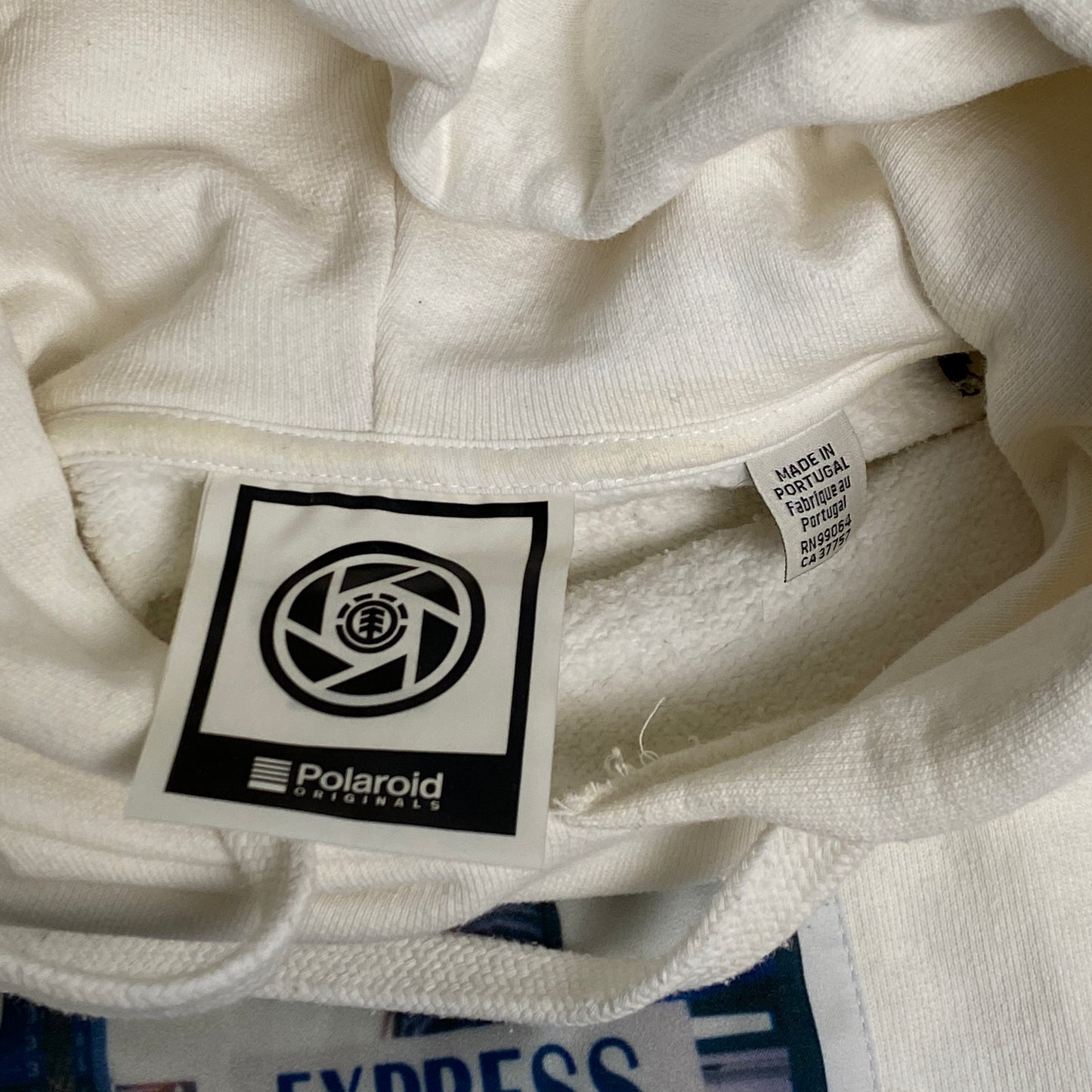 Element x Polaroid white hoodie - xs/s