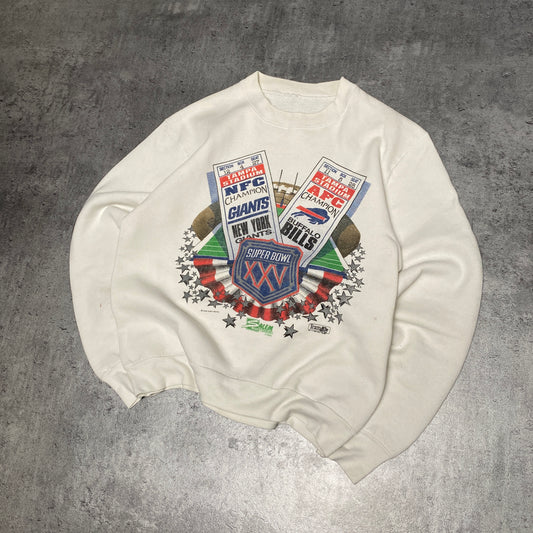 Salem Sportswear Super bowl 1990 crewneck white rare item - S