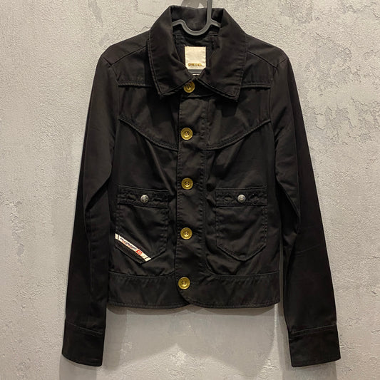 Diesel black denim jacket - M