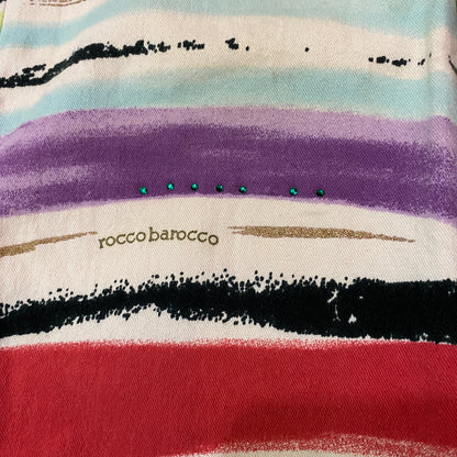 Roccobarocco y2k deadstock multicolor zebra pants - S