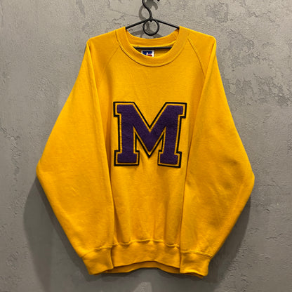 Russell Athletics M yellow college sweatshirt - L