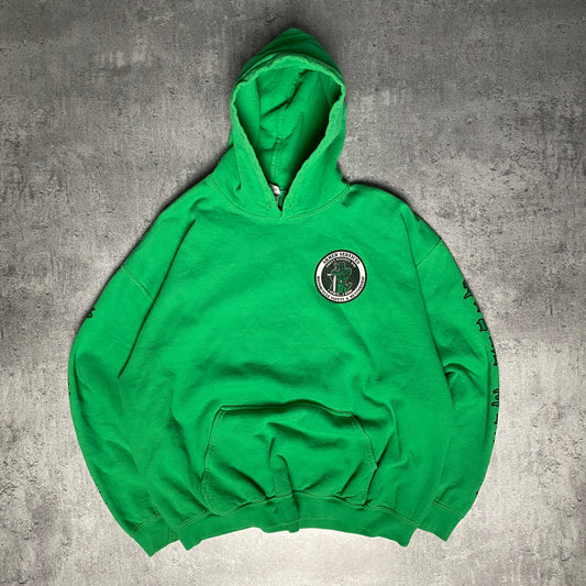 Green moto club boxy hoodie choppers - XL