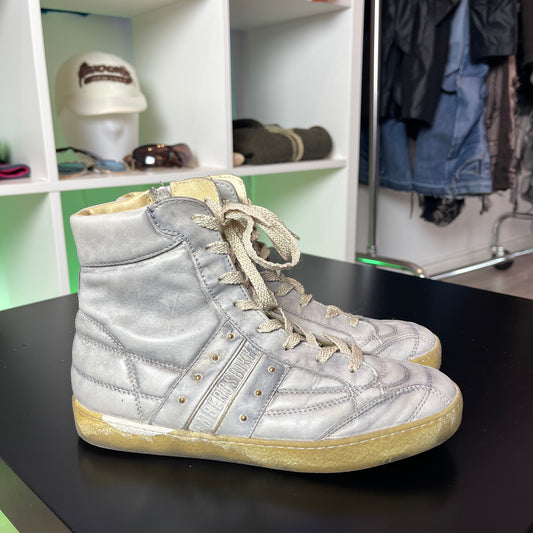 Dirk Bikkembergs Washed Grey High Top Sneakers - 37