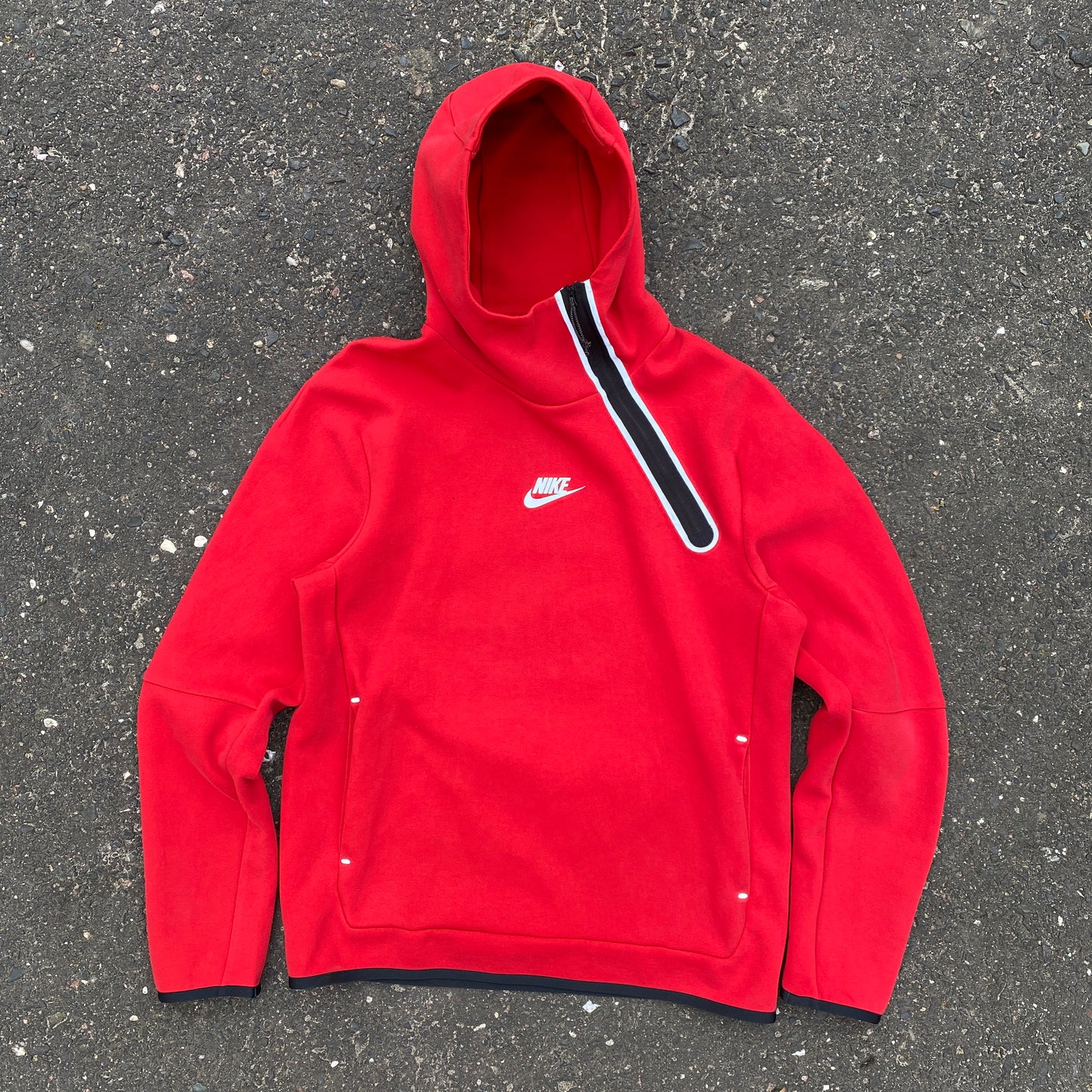 Nike drill red hoodie swoosh - M