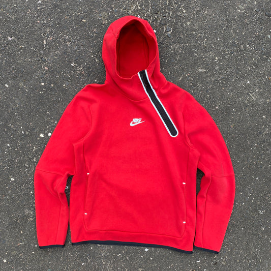 Nike drill red hoodie swoosh - M