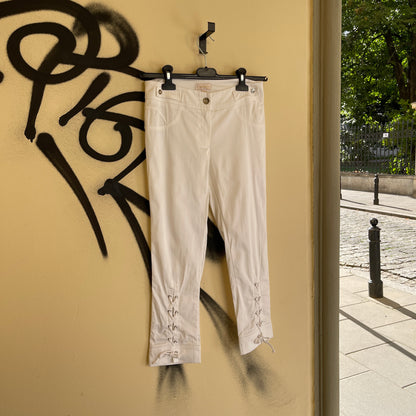 Y2K vintage white laced capris - 36/S