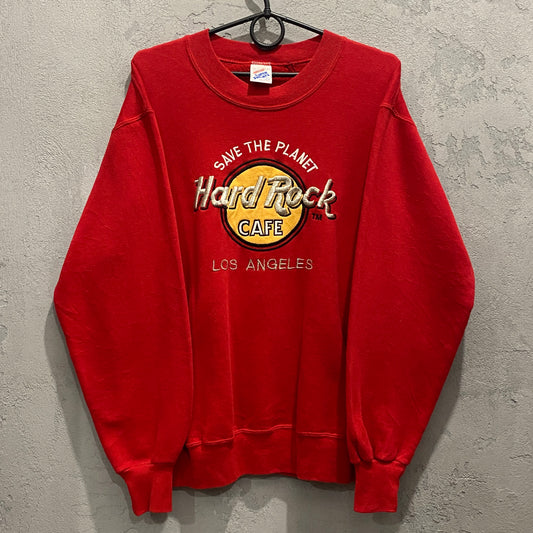 Hard Rock Cafe Los Angeles Vintage 90's Jerzees Red Crewneck size M