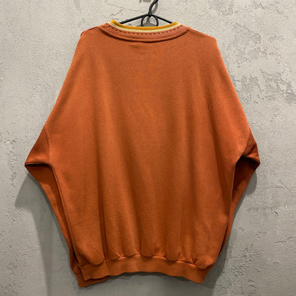 Orange vintage sweatshirt swag y2k rap - L