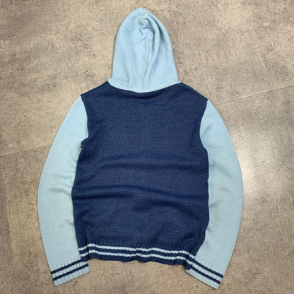 NYC College Blue slim zip up hoodie - M