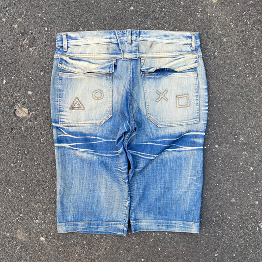 Denim jorts y2k swag shorts - 36