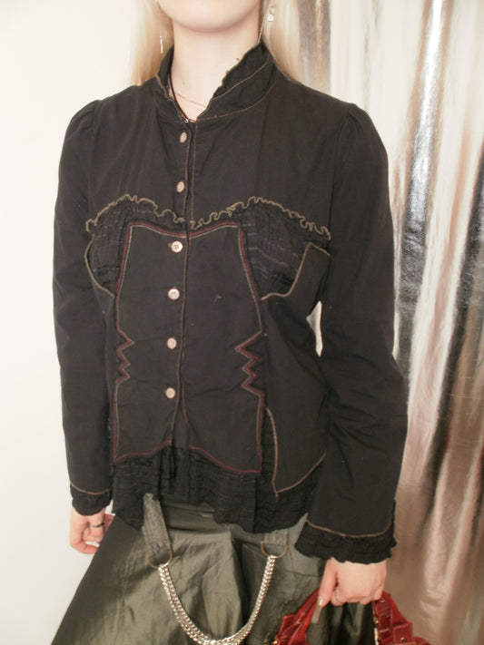 Iconoclast y2k deadstock gothic brown shirt - M/L